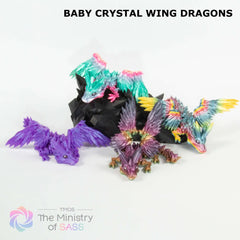 Baby Crystal Wing Dragon - 3D Printed Fidget