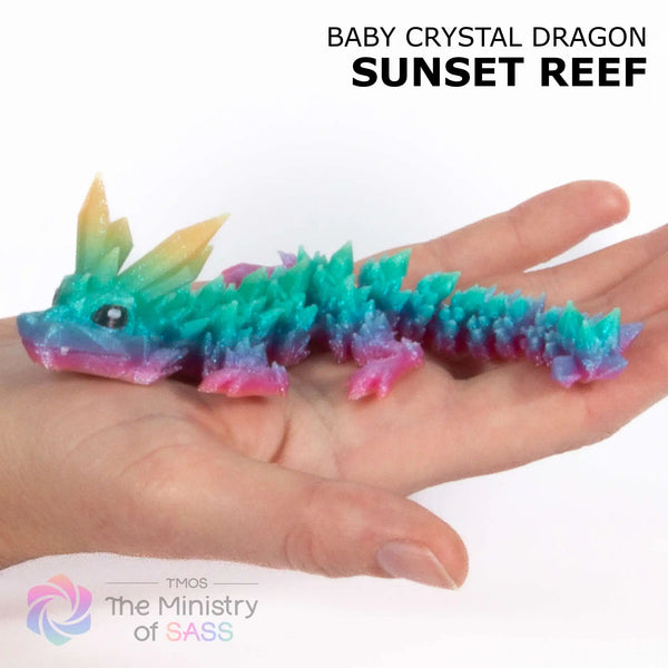 Baby Crystal Dragon - 3D Printed Fidget