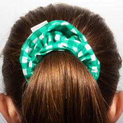 Classic Green Gingham Scrunchie