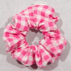 Classic Pink Gingham Scrunchie