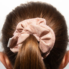 Classic Electric Pink & Gold Scrunchie