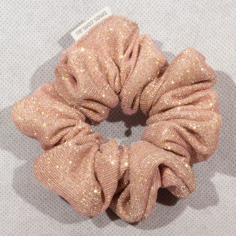 Classic Electric Pink & Gold Scrunchie