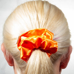 Classic Orange Satin Scrunchie