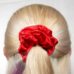 Classic Red Satin Scrunchie