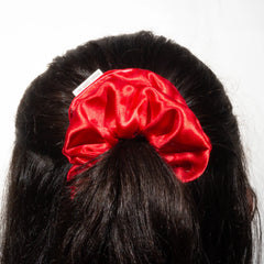 Classic Red Satin Scrunchie