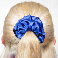 Classic Royal Blue Satin Scrunchie