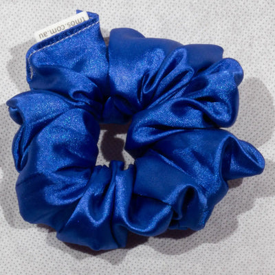 Classic Royal Blue Satin Scrunchie