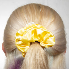 Classic Yellow Satin Scrunchie