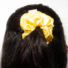 Classic Yellow Satin Scrunchie