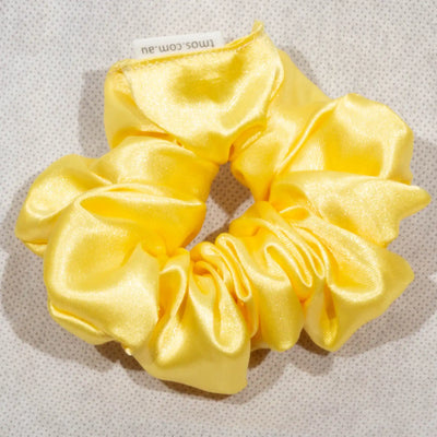 Classic Yellow Satin Scrunchie