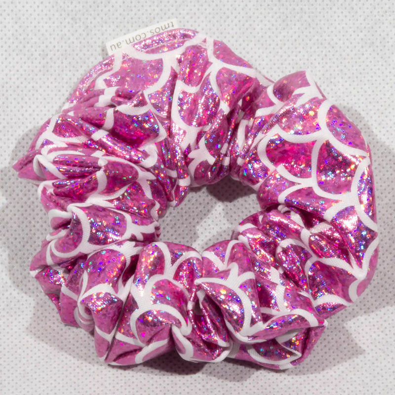 Classic Candy Pink Small Scales Scrunchie