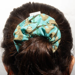 Classic Happy Sloth Print Scrunchie