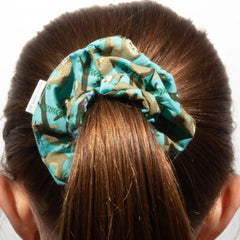 Classic Happy Sloth Print Scrunchie