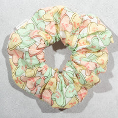 Large Candy Love Hearts Scrunchie