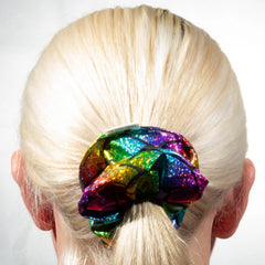 Classic Rainbow Mermaid Big Scales Scrunchie