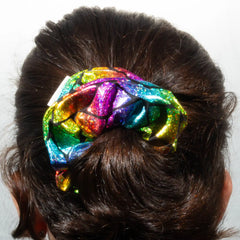 Classic Rainbow Mermaid Big Scales Scrunchie