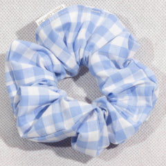 Classic Blue Gingham Scrunchie