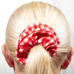 Classic Red Gingham Scrunchie