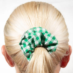 Classic Green Gingham Scrunchie