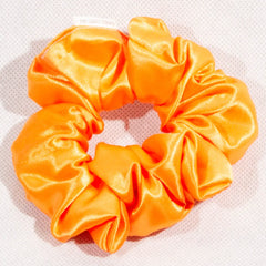 Classic Orange Satin Scrunchie