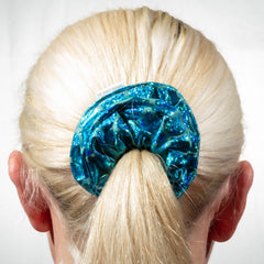 Classic Ocean Blue Small Scales Scrunchie