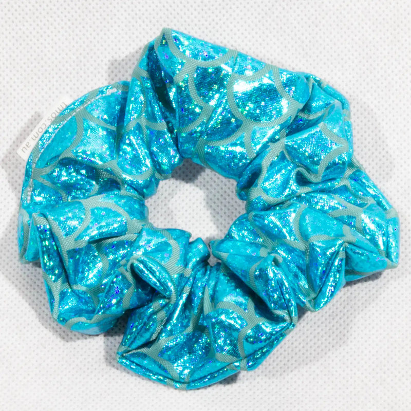 Classic Ocean Blue Small Scales Scrunchie