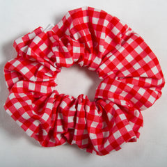 Large Red Gingham Scrunchie