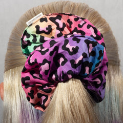 Large Multicolour Leopard Print Scrunchie