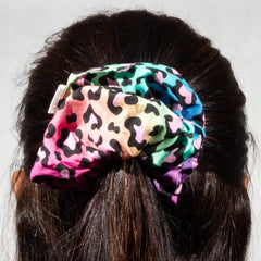 Large Multicolour Leopard Print Scrunchie