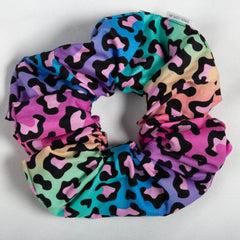 Large Multicolour Leopard Print Scrunchie