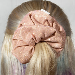 Large Electric Pink & Gold Scrunchie