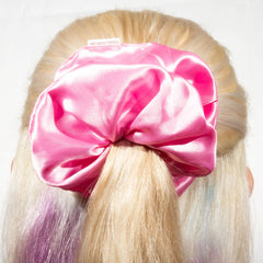 Large Baby Pink Satin Scrunchie