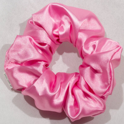 Large Baby Pink Satin Scrunchie