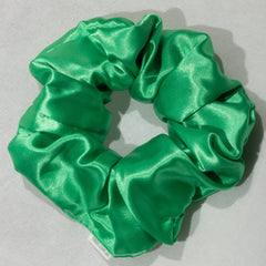 Large Green Satin Scrunchie