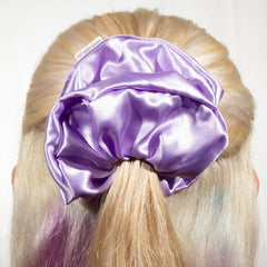 Large Lilac Satin Scrunchie