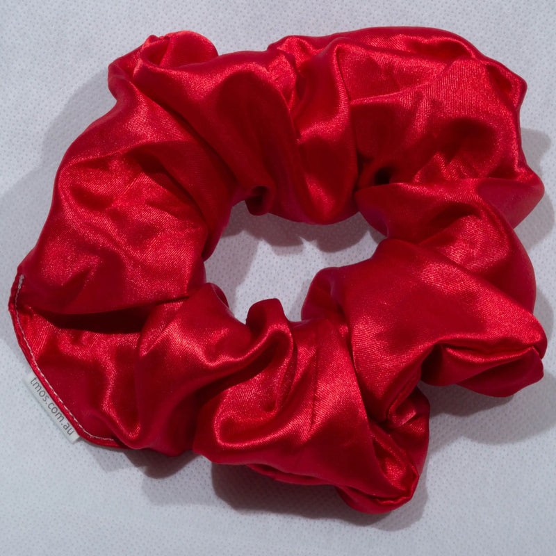 Large Red Satin Scrunchie