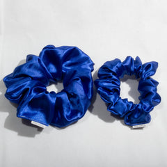 Large Royal Blue Satin Scrunchie