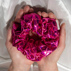 Large Hot Pink Small Scales Scrunchie