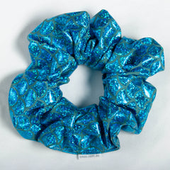 Large Ocean Blue Small Scales Scrunchie