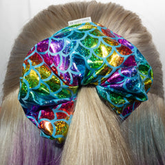 Large Rainbow Small Scales Scrunchie