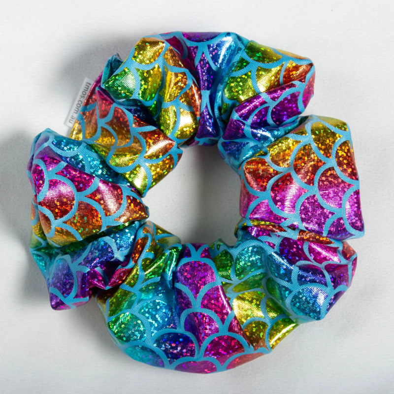 Large Rainbow Small Scales Scrunchie